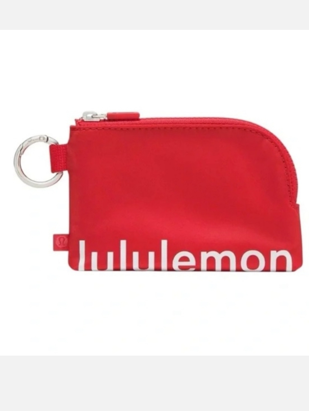 Lululemon Clippable Card Pouch - Lulu Red/White NWT